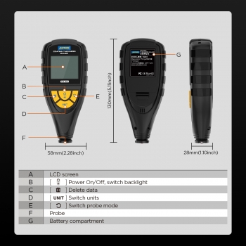 Толщиномер AUTOOL TG501