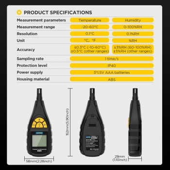 Цифровой термогигрометр для измерения температуры и влажности AUTOOL TM101