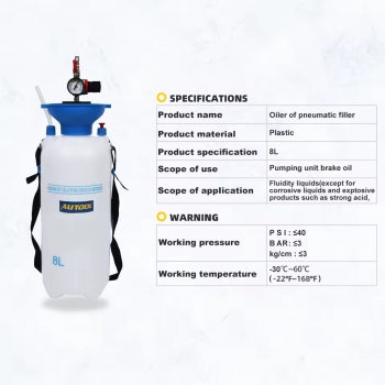 Прибор для замены тормозной жидкости с манометром AUTOOL 8L
