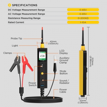 Тестер автомобильных цепей AUTOOL BT250
