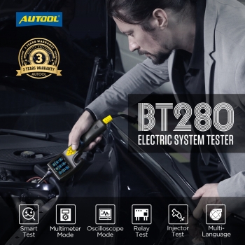 Тестер-осциллограф для автомобильных электрических систем AUTOOL BT280