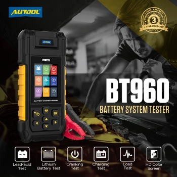 Тестер аккумуляторных батарей с принтером AUTOOL BT960