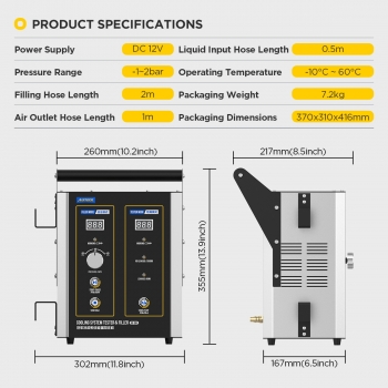 Система тестирования и заправки охлаждающей жидкости AUTOOL SC301