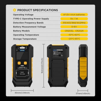 Тестер частоты автомобильных ключей AUTOOL RE110