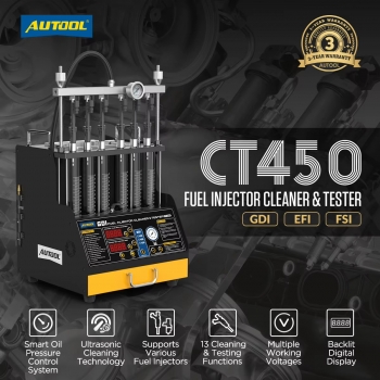 Стенд для тестирования и промывки форсунок AUTOOL CT450
