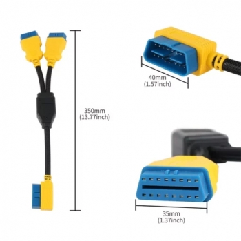 Кабель-удлинитель 35 см 1 на 2 OBD2 AUTOOL