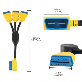 Кабель-удлинитель 35 см 1 на 3 OBD2 AUTOOL