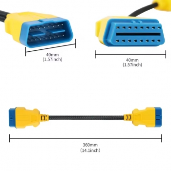 Кабель-удлинитель 36 см OBD2 AUTOOL