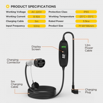Зарядное устройство для электромобилей AUTOOL C350