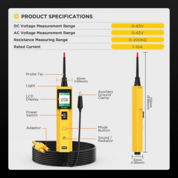 Многофункциональный тестер автомобильных цепей AUTOOL BT260