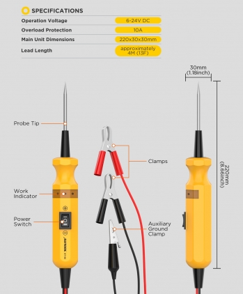 Многофункциональный тестер автомобильных цепей AUTOOL BT160