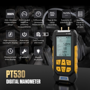 Цифровой манометр AUTOOL PT530